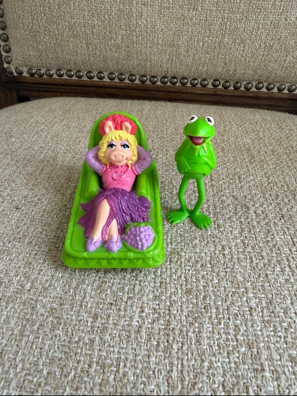 Muppets vintage collectible toys Miss Piggy and Kermit the Frog 1990s
